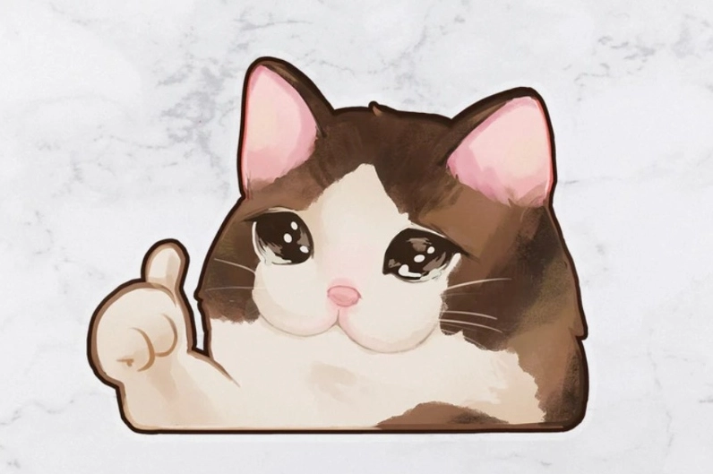 Ảnh ok meme về chú mèo mũm mĩm đang gật đầu đồng ý