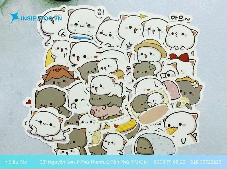 ảnh sticker meme mèo cute đa dạng biểu cảm