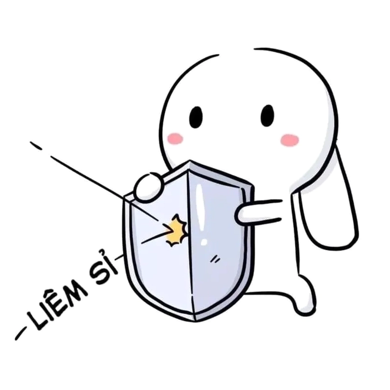 Ảnh sticker thỏ bảy màu tạo nên những khoảnh khắc vui vẻ