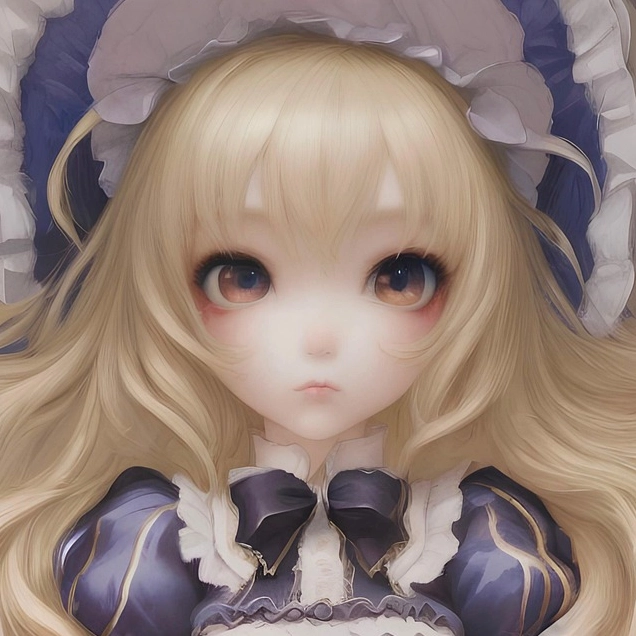 Avatar anime nữ phong cách Gothic với trang phục ấn tượng