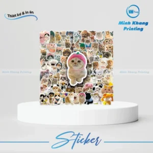 can canh bo suu tap anh sticker meme meo cuoi be bung 299