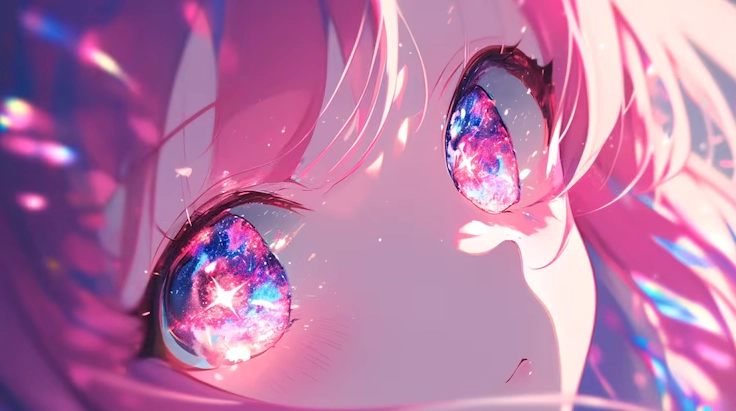 Cận cảnh thế giới ảo diệu của ảnh anime 3d và sự bùng nổ đồ họa 2 Cận cảnh đôi mắt anime 3d với chi tiết tinh xảo