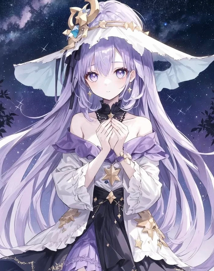 Cảnh anime sắc tím của một thành phố tương lai