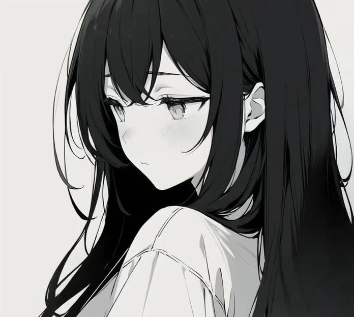 Bộ Sưu Tập: Cận Cảnh 20+ Ảnh Anime Đen Trắng Đầy Cảm Xúc 22 Cô gái anime black and white đẹp hút hồn