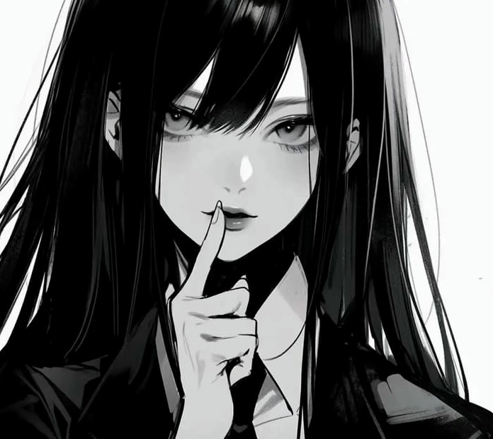 Bộ Sưu Tập: Cận Cảnh 20+ Ảnh Anime Đen Trắng Đầy Cảm Xúc 20 Cô gái anime đơn sắc với thần thái cuốn hút