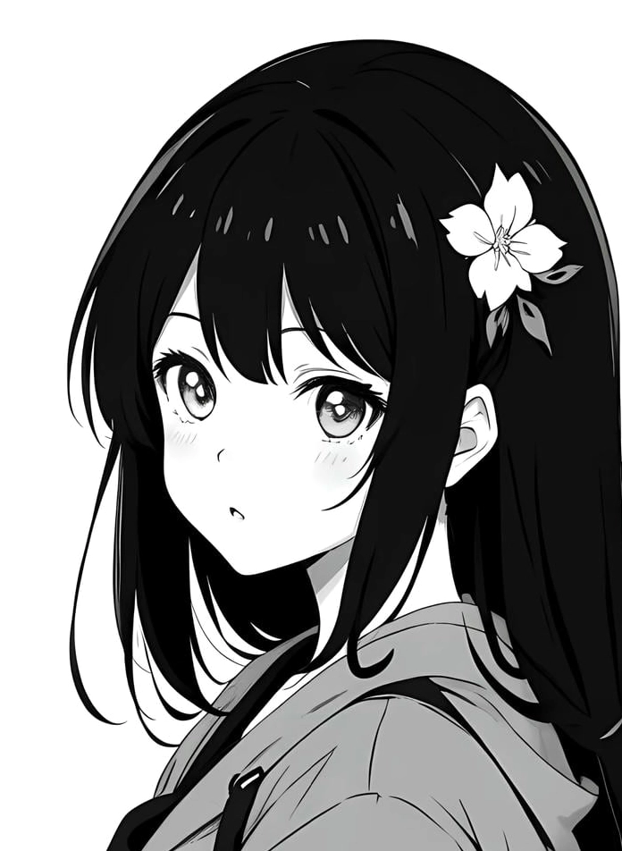 Bộ Sưu Tập: Cận Cảnh 20+ Ảnh Anime Đen Trắng Đầy Cảm Xúc 17 Cô gái anime trắng đen đầy cá tính