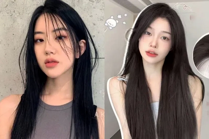 Gái xinh tóc dài đeo kính cute phong cách hiện đại