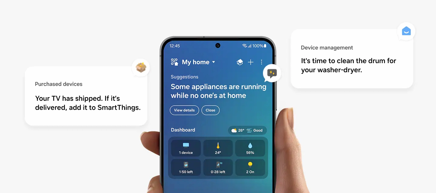 Giao diện ứng dụng SmartThings trên điện thoại