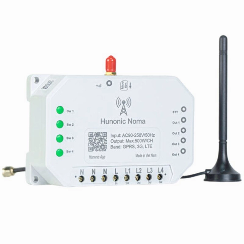 Google Home điều khiển công tắc thông minh Hunonic Noma