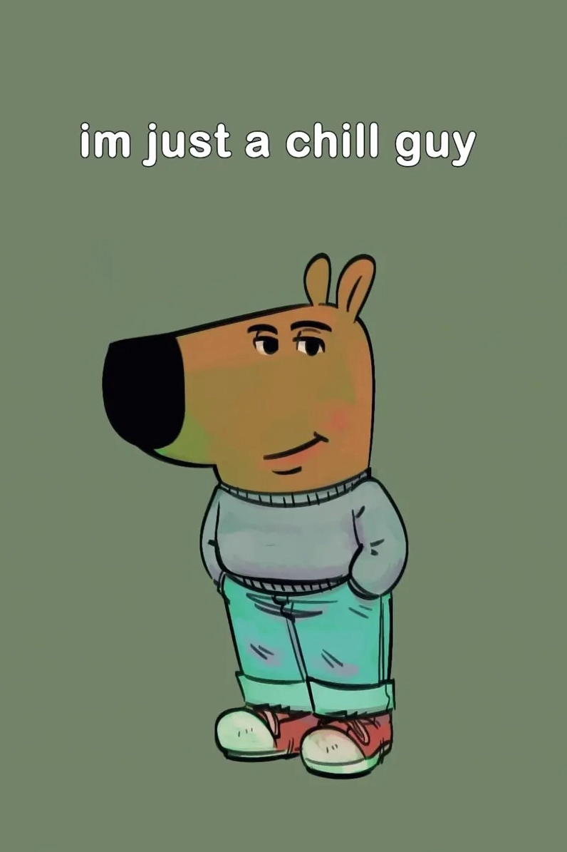 Hình ảnh chill guy với phong cách đơn giản và cuốn hút