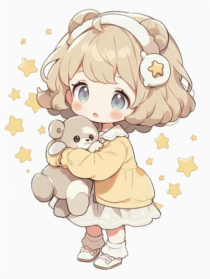 Hình ảnh cô gái chibi nữ ngây thơ trong sáng