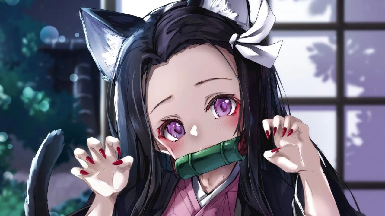 Hình ảnh Nezuko ma mị cute trong ảnh anime Thanh Gươm Diệt Quỷ