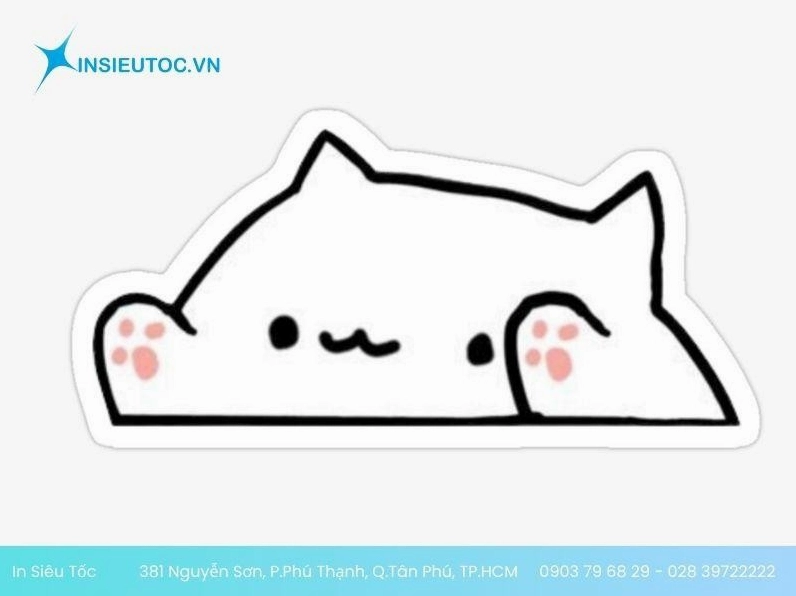 hình ảnh sticker meme mèo với biểu cảm cute