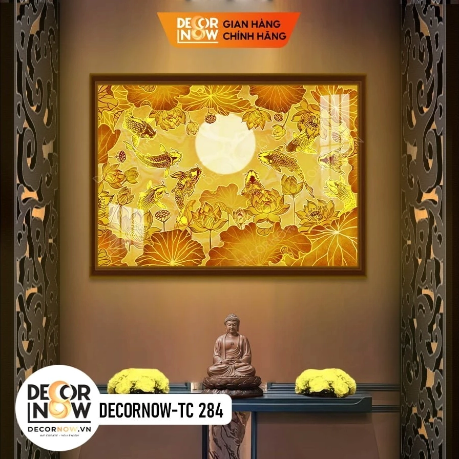 Hình nền cá chép cửu ngư quần hội mang lại may mắn