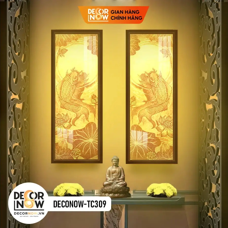 Hình nền cá chép đang bơi lội giữa hoa sen