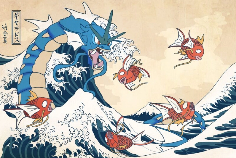 Hình nền cá chép hoạt hình và rồng đáng yêu