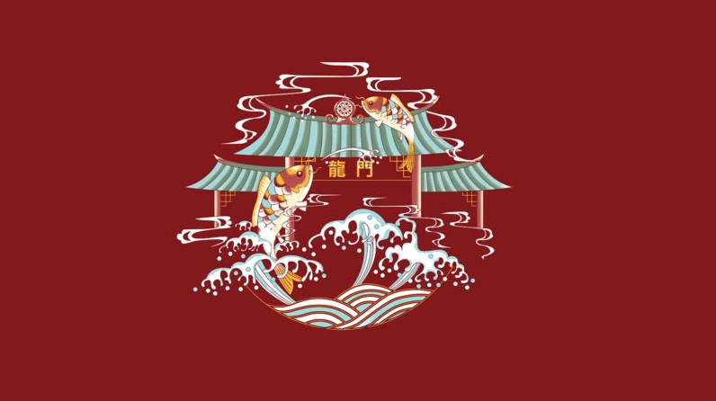 Hình nền cá chép màu đỏ đô đơn giản nhưng cuốn hút