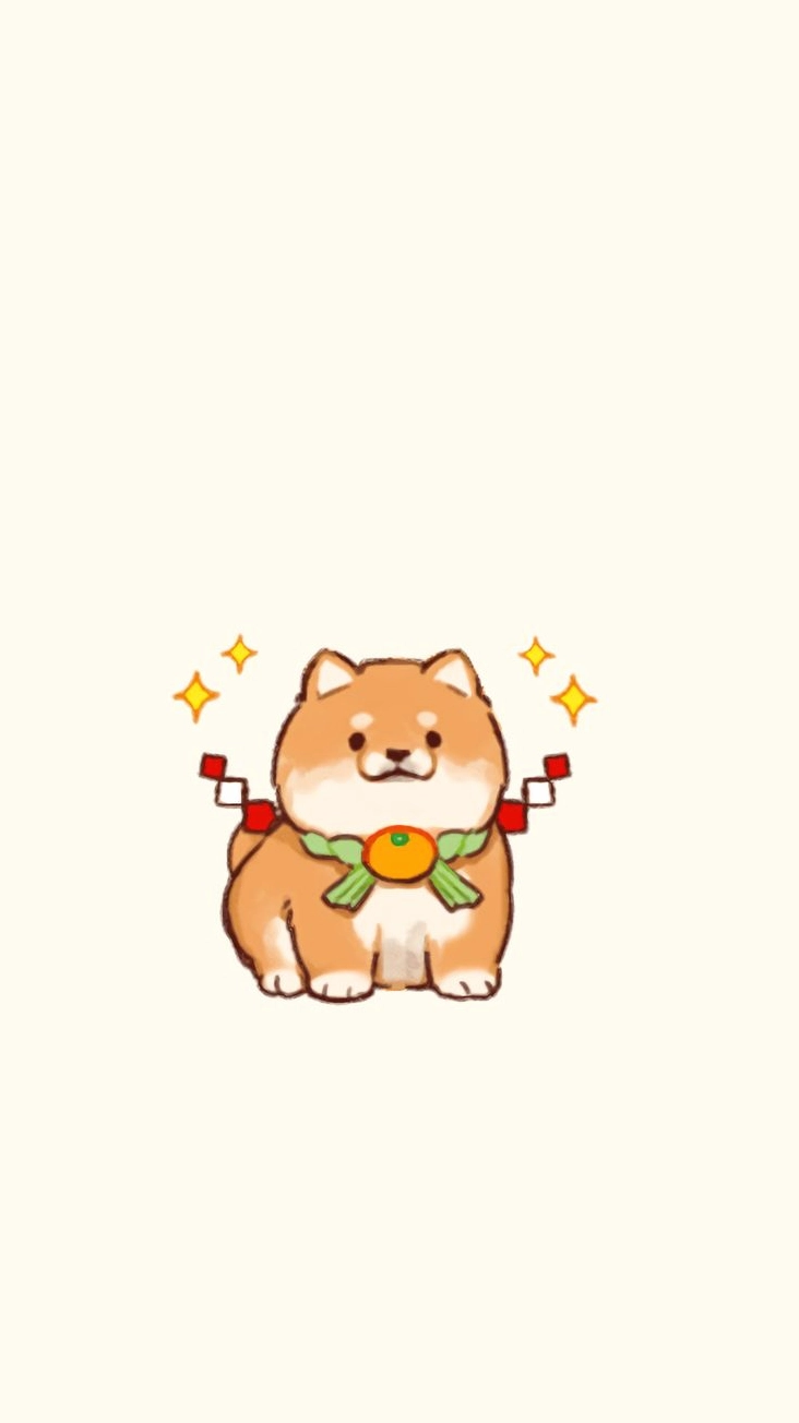 Hình nền chó shiba anime chibi xinh xắn nhất với ánh mắt tinh nghịch