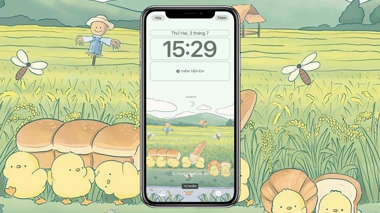 Hình nền chữ cute cho iPhone với họa tiết động vật ngộ nghĩnh