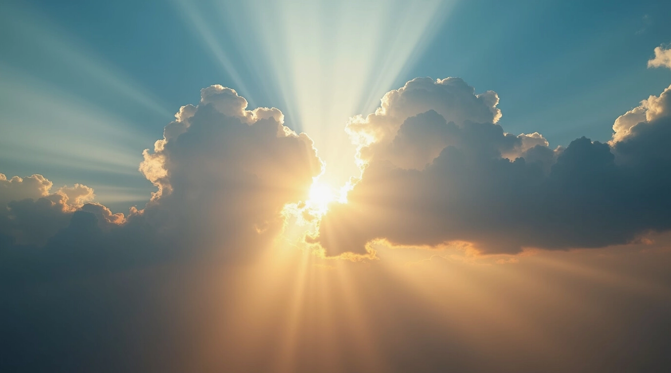 Hình nền Chúa Giêsu với ánh sáng thần thánh bừng sáng