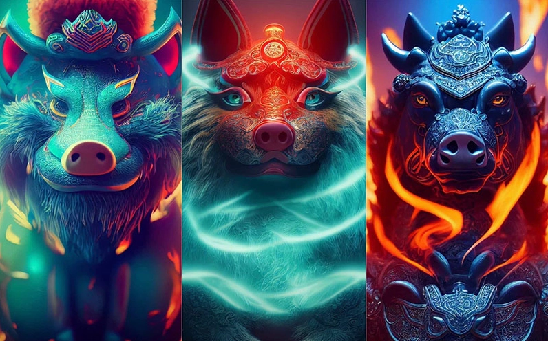 Hình nền con heo ngộ nghĩnh với chiếc mũi to và đôi tai cụp