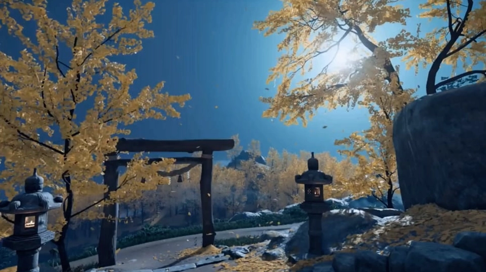 Hình nền đẹp thiên nhiên rừng cây mùa thu lá vàng rơi