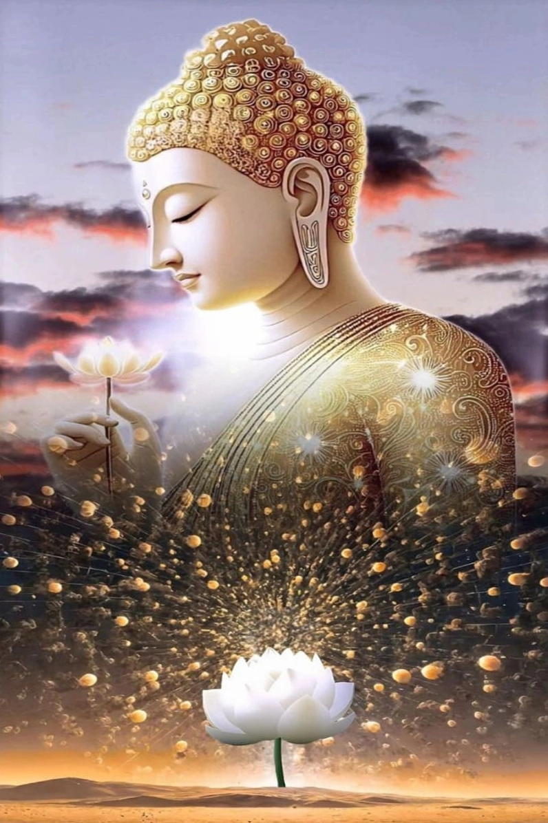 Hình nền đóa hoa sen nở rộ với nhụy vàng nổi bật và cánh hoa xếp lớp