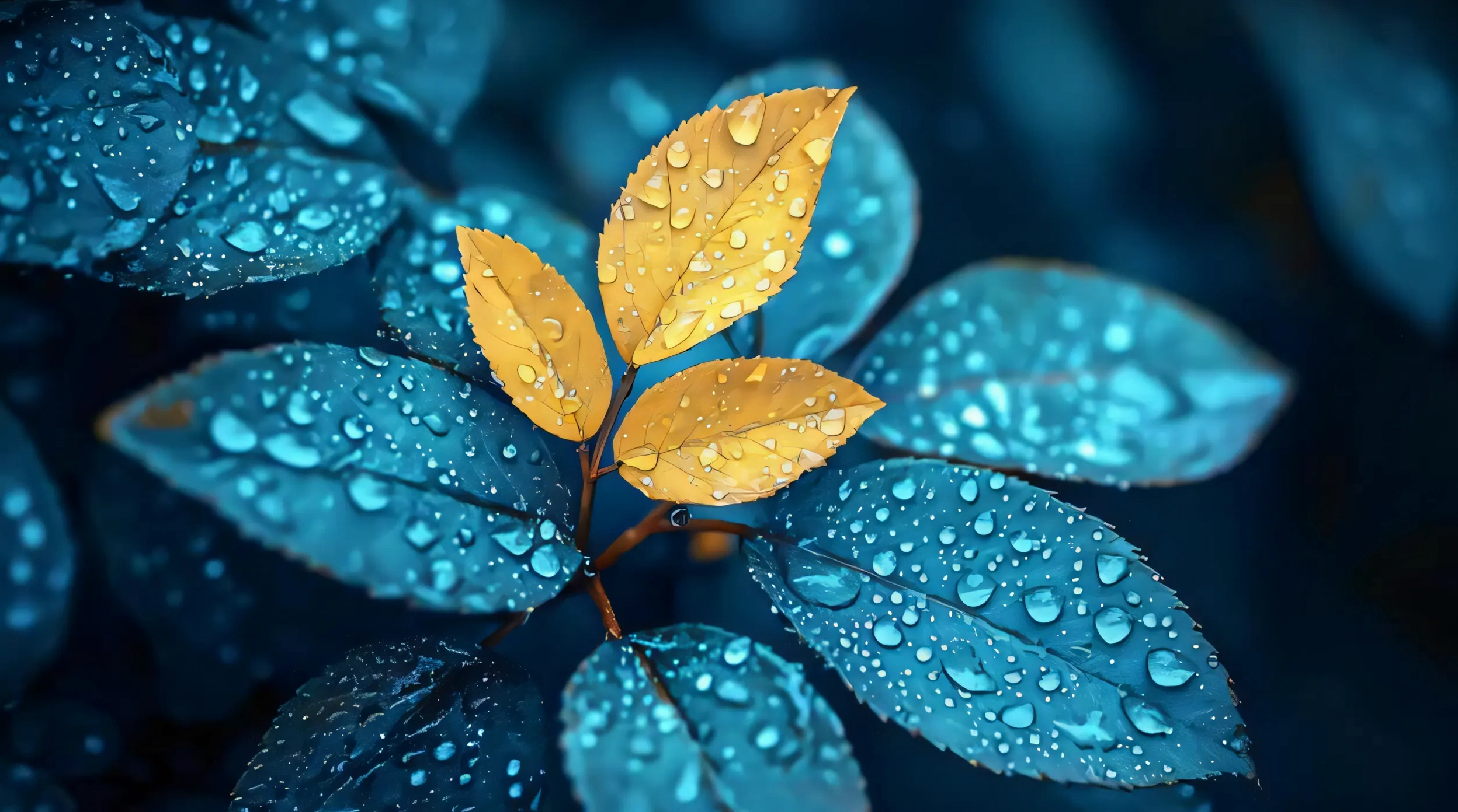 Hình nền facebook màu xanh dương cute với hiệu ứng bokeh