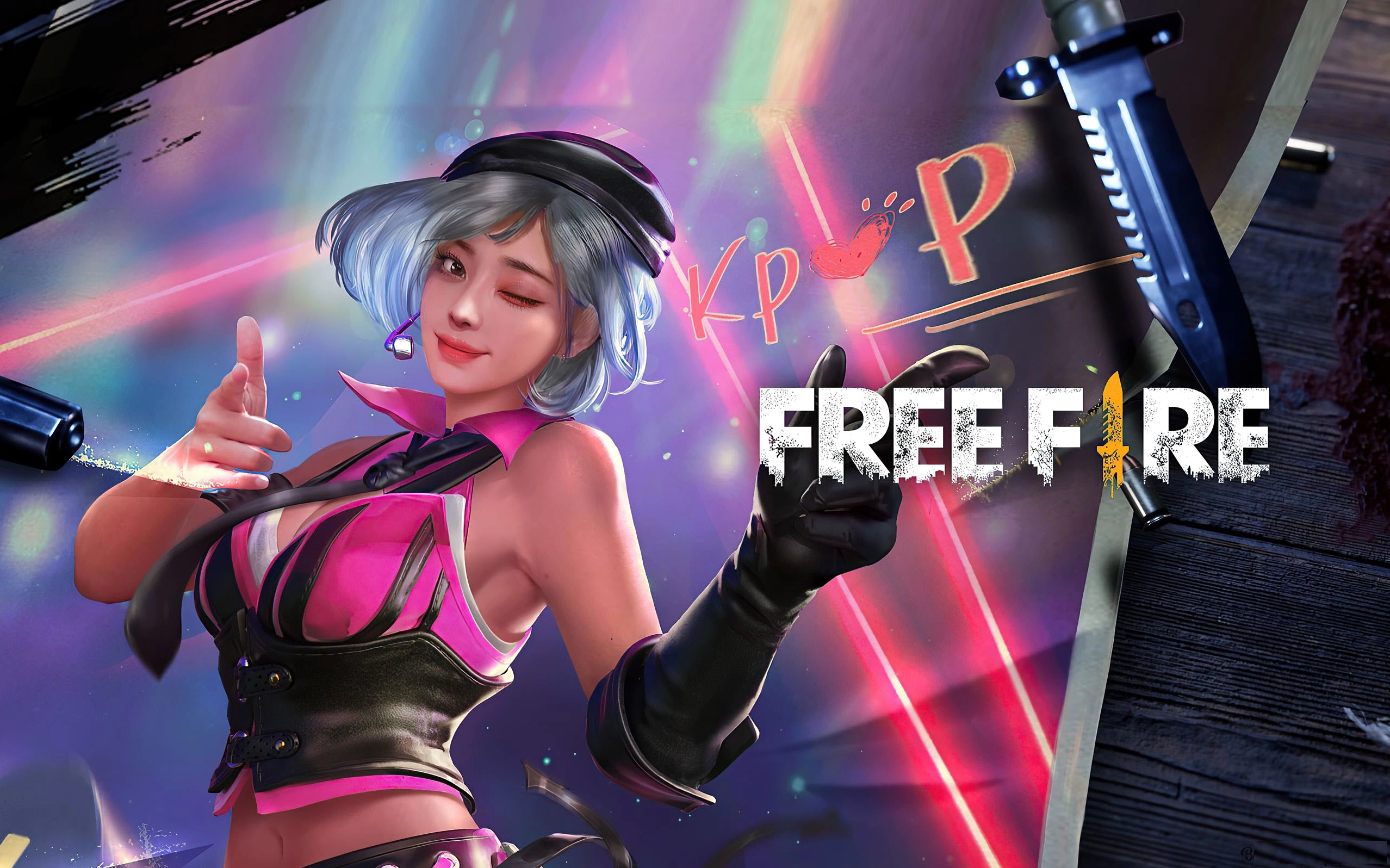 Hình nền FF đáng yêu với các biểu tượng game