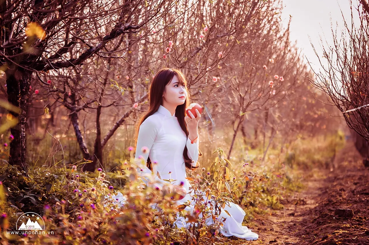 Hình nền gái đẹp Việt Nam trong tà áo dài truyền thống thướt tha