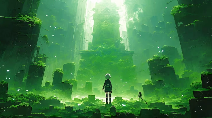 Bộ Sưu Tập Cận Cảnh Ảnh Anime Game Đẹp Tuyệt Cú Mèo 14 Hình nền game anime thế giới hậu tận thế đầy mê hoặc