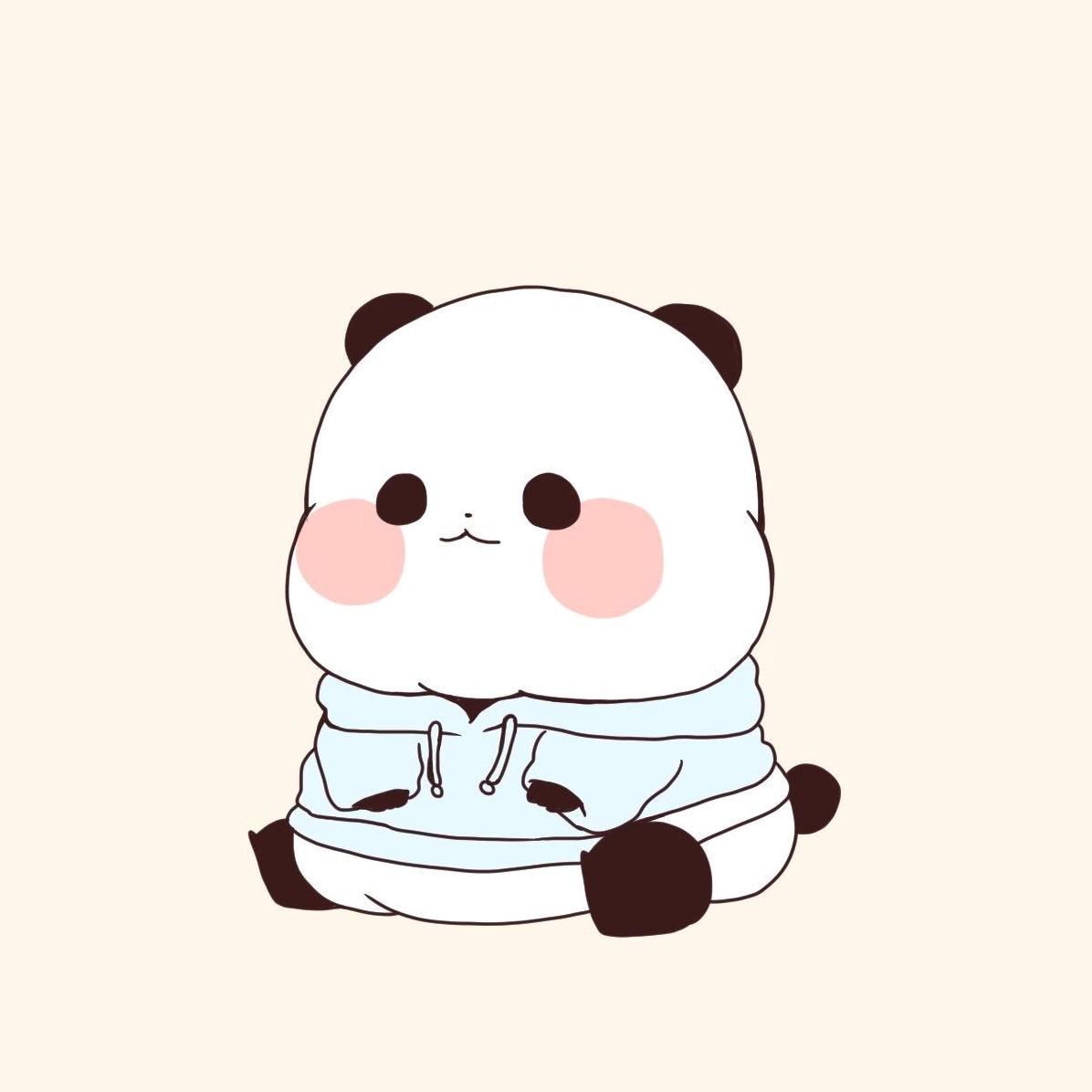 Hình nền gấu trúc cute hoạt hình đang vui đùa