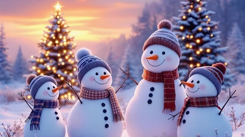 Hình nền Giáng sinh phong cách nhẹ nhàng, thư giãn với gam màu thanh lịch