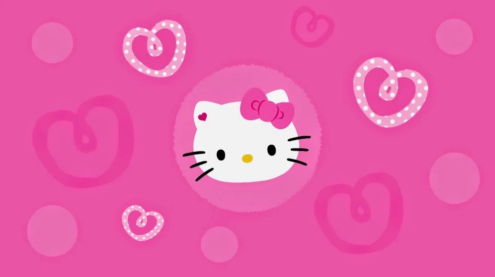 Hình nền Hello Kitty cùng bạn bè tạo nên khung cảnh ngọt ngào