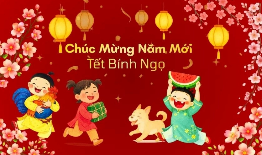 Hình nền hoa đào mùa xuân đón năm mới trên laptop