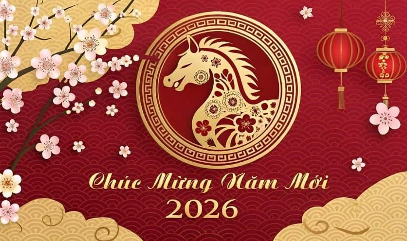 Hình nền hoa đào tone đỏ rực rỡ cho laptop ngày Tết