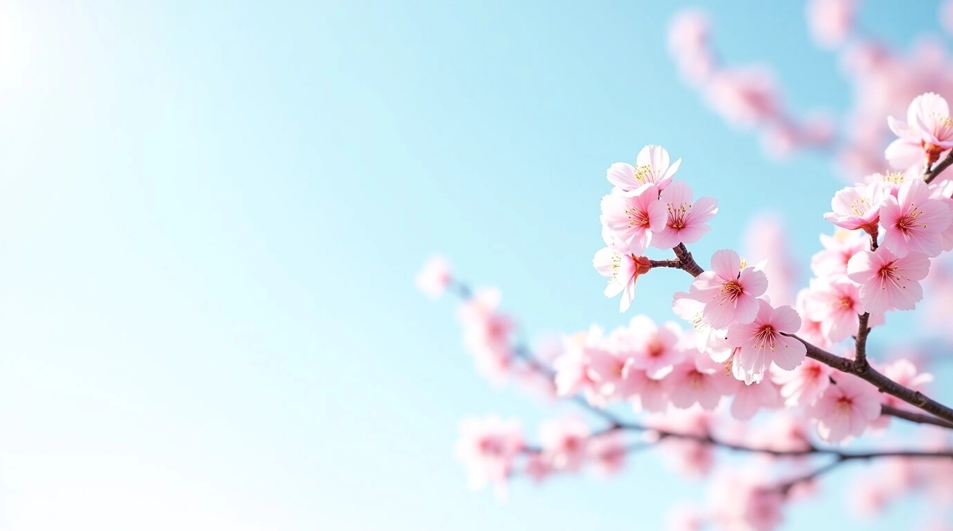 Hình nền hoàng hôn hoa anh đào tối giản lãng mạn