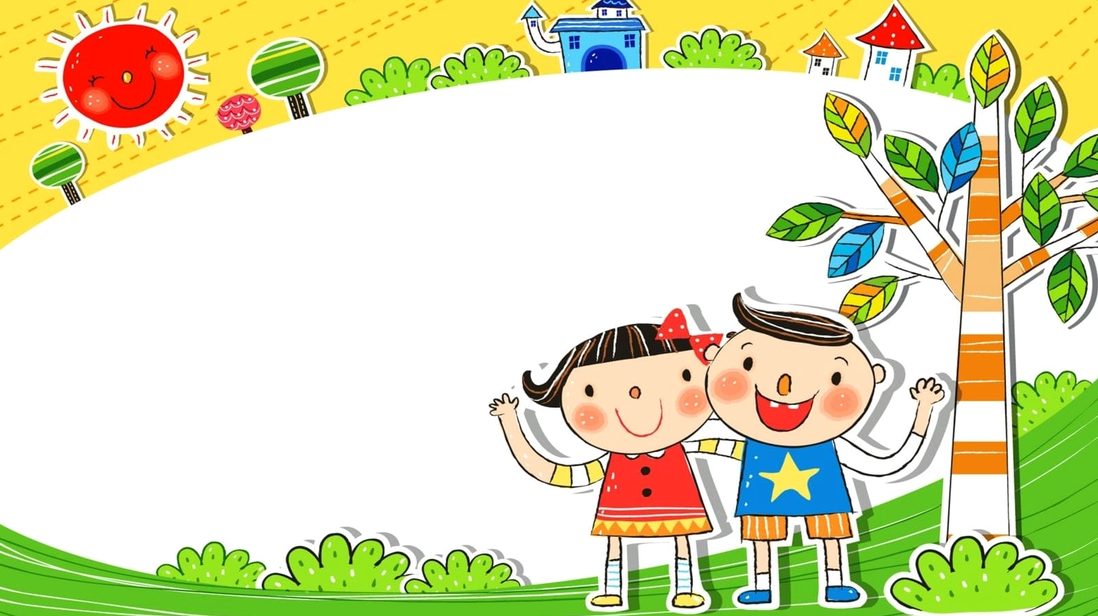 Hình nền mầm non minh họa đặc điểm cần có của hình nền cho trẻ