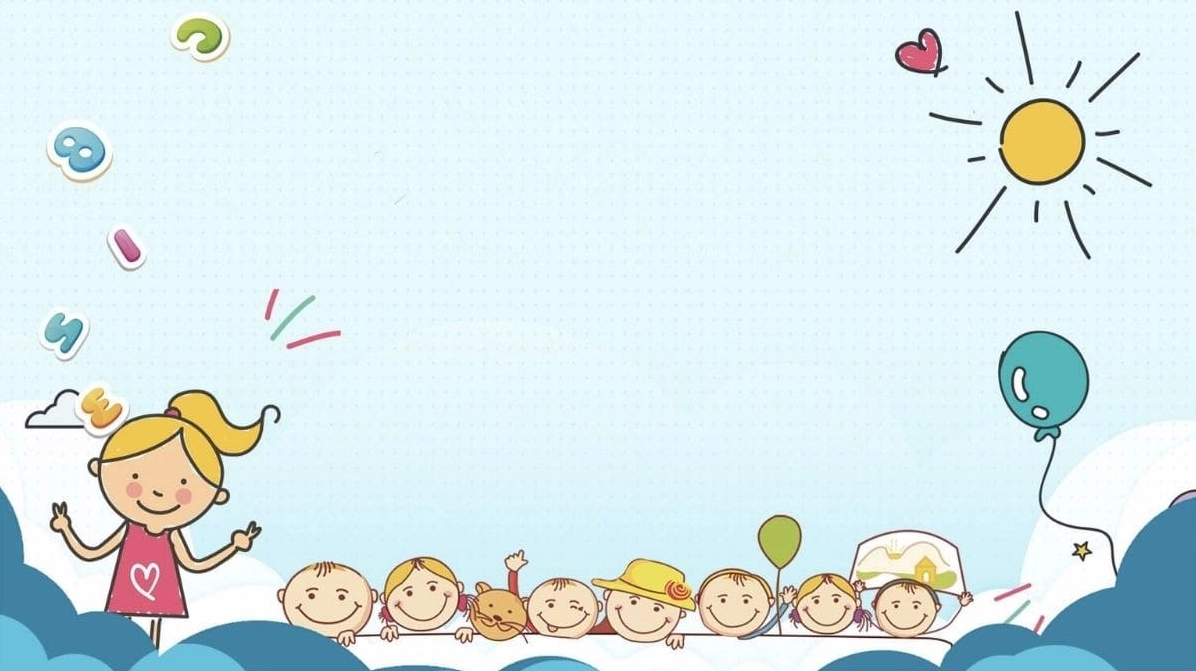 Hình nền mầm non với hình ảnh hoạt hình dễ thương
