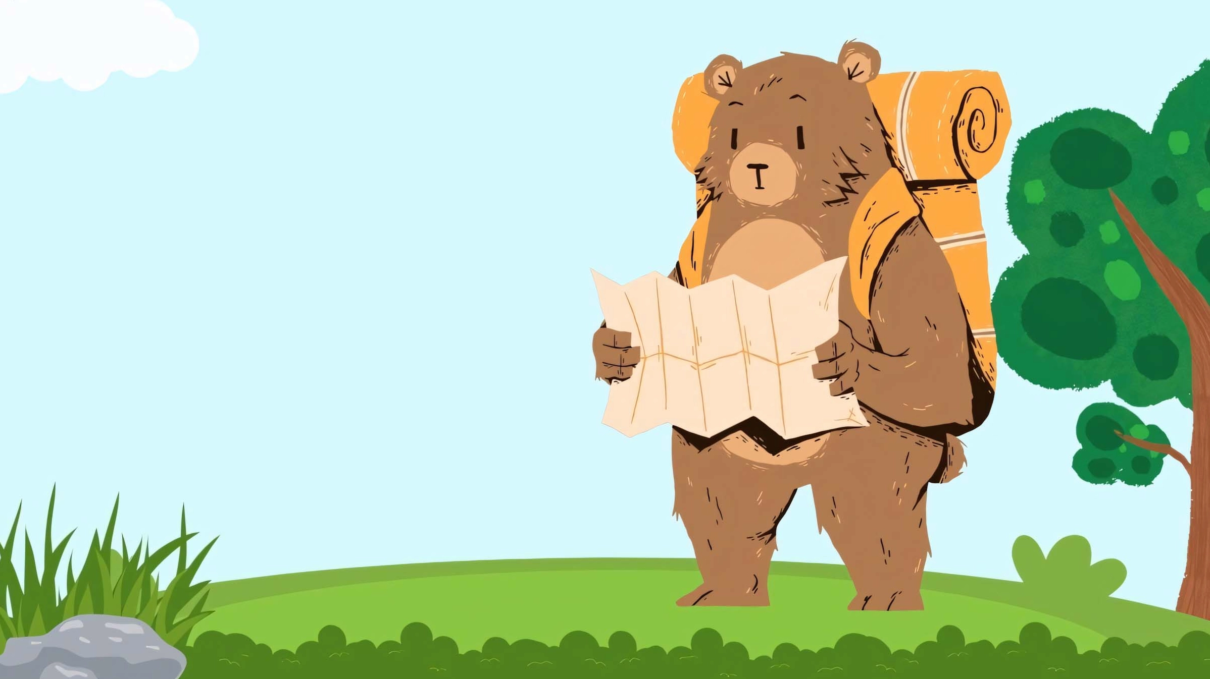 Hình nền mầm non với khung cảnh vui nhộn và đa sắc màu