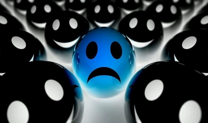 Hình nền mặt buồn 3D với biểu cảm sâu lắng