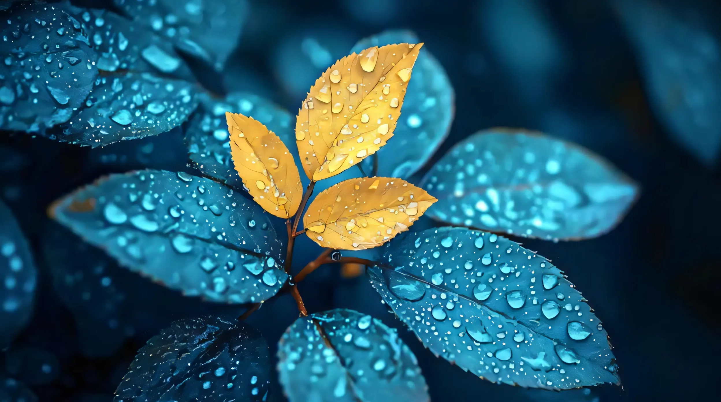 Hình nền màu xanh dương dễ thương cho máy tính với họa tiết ngộ nghĩnh