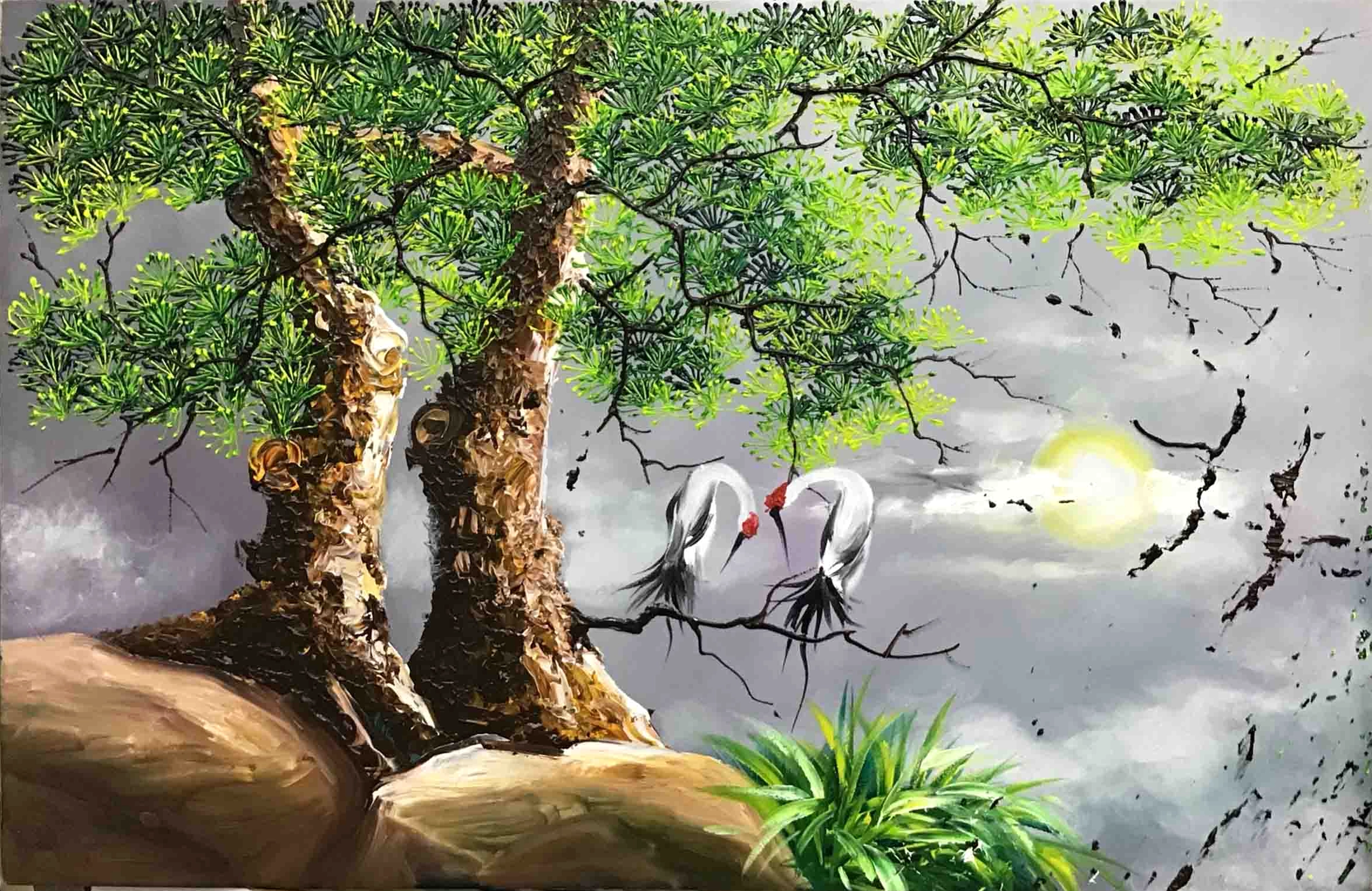 Bộ Sưu Tập Hình Nền Mệnh Mộc Tuyệt Đẹp và Mang Lại May Mắn 8 Hình nền mệnh mộc với thác nước và cây xanh, biểu tượng hút tài lộc