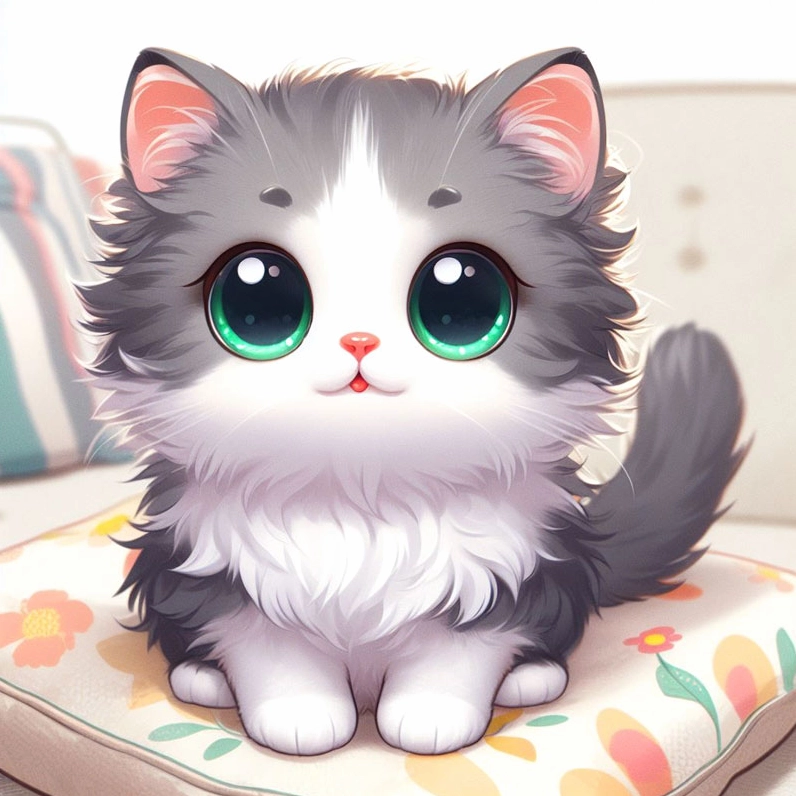 Bộ Sưu Tập Hình Nền Mèo Cute Cực Đáng Yêu và Sinh Động Nhất 3 Hình nền mèo cute AI đang vui đùa cùng bong bóng xà phòng