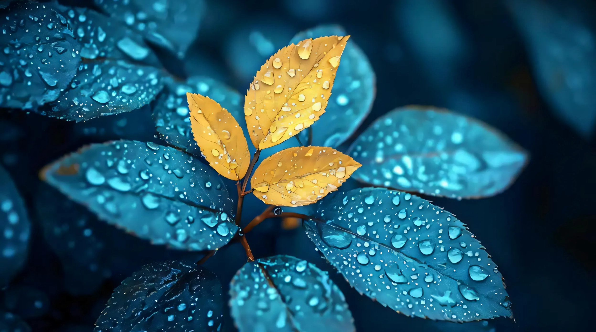 Hình nền ngộ nghĩnh màu xanh dương cute cho máy tính