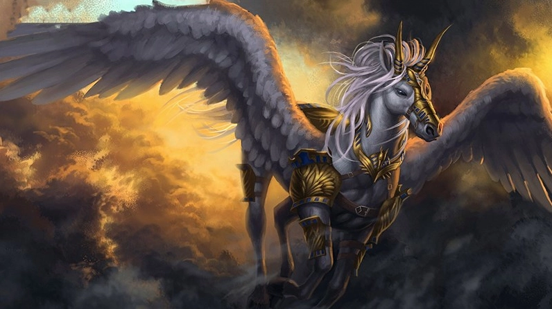 Bộ Sưu Tập Hình Nền Ngựa Đẹp Tuyệt Mỹ Cho Mọi Thiết Bị 7 Hình nền ngựa đẹp bạch mã với cánh lớn bay lượn trên trời