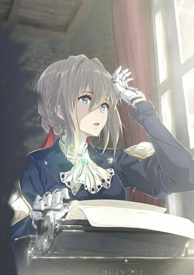 Hình nền nhân vật anime cô gái với ánh nhìn mơ màng đầy cuốn hút