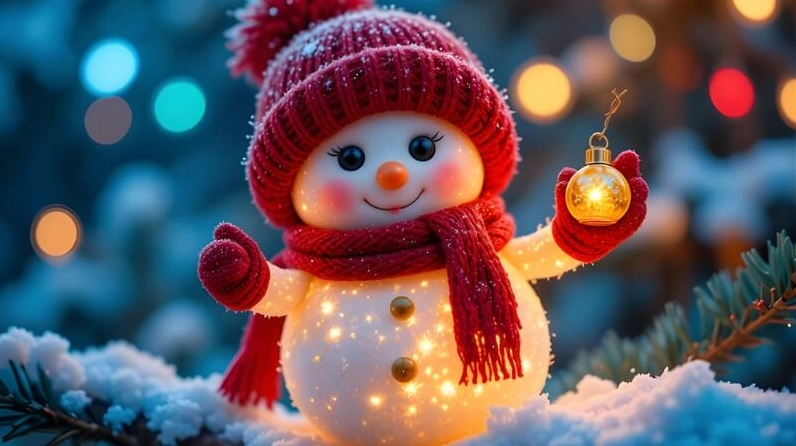 Hình nền Noel dễ thương kết hợp cây thông, quà tặng và ánh đèn lấp lánh