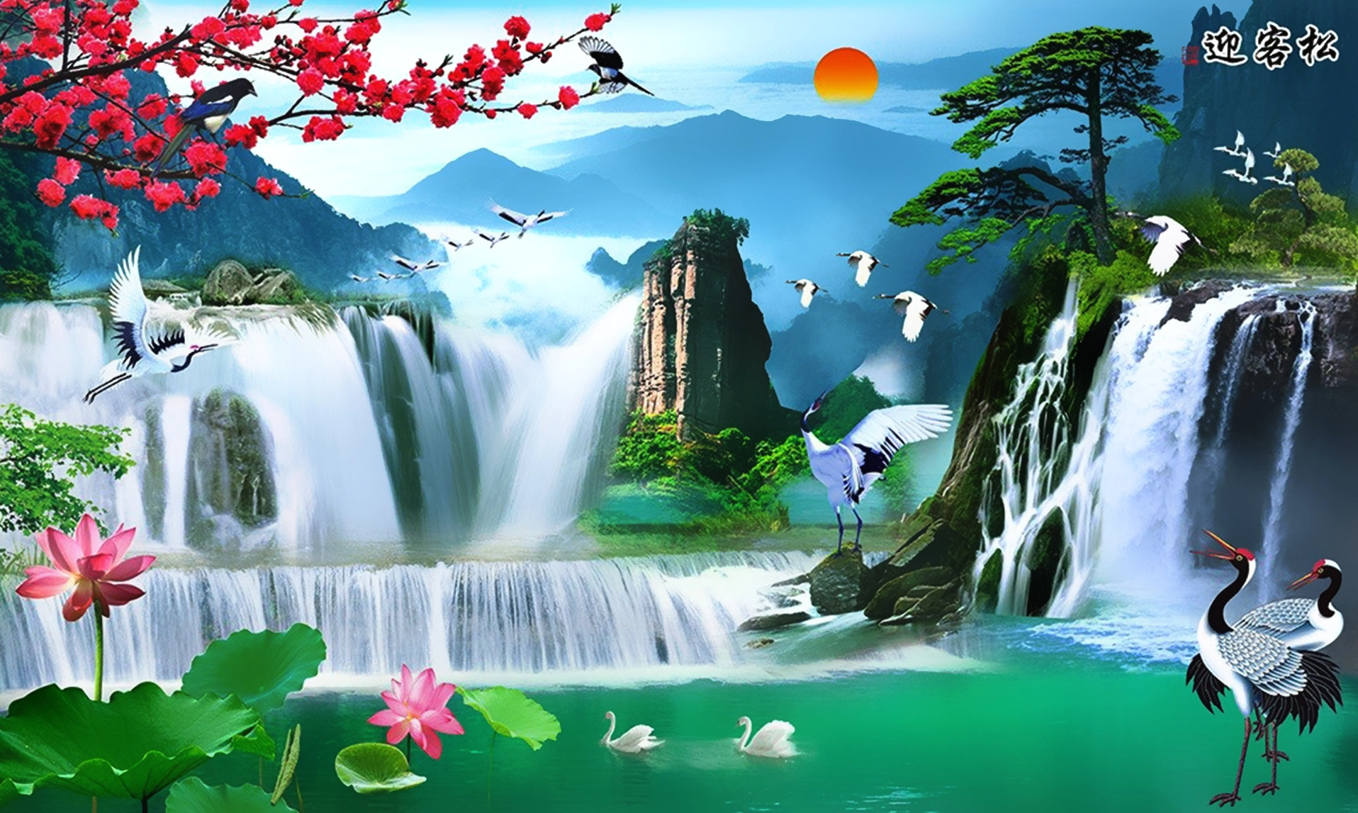 Bộ Sưu Tập Hình Nền Mệnh Mộc Tuyệt Đẹp và Mang Lại May Mắn 6 Hình nền phong cảnh suối chảy róc rách dành cho người mệnh Mộc