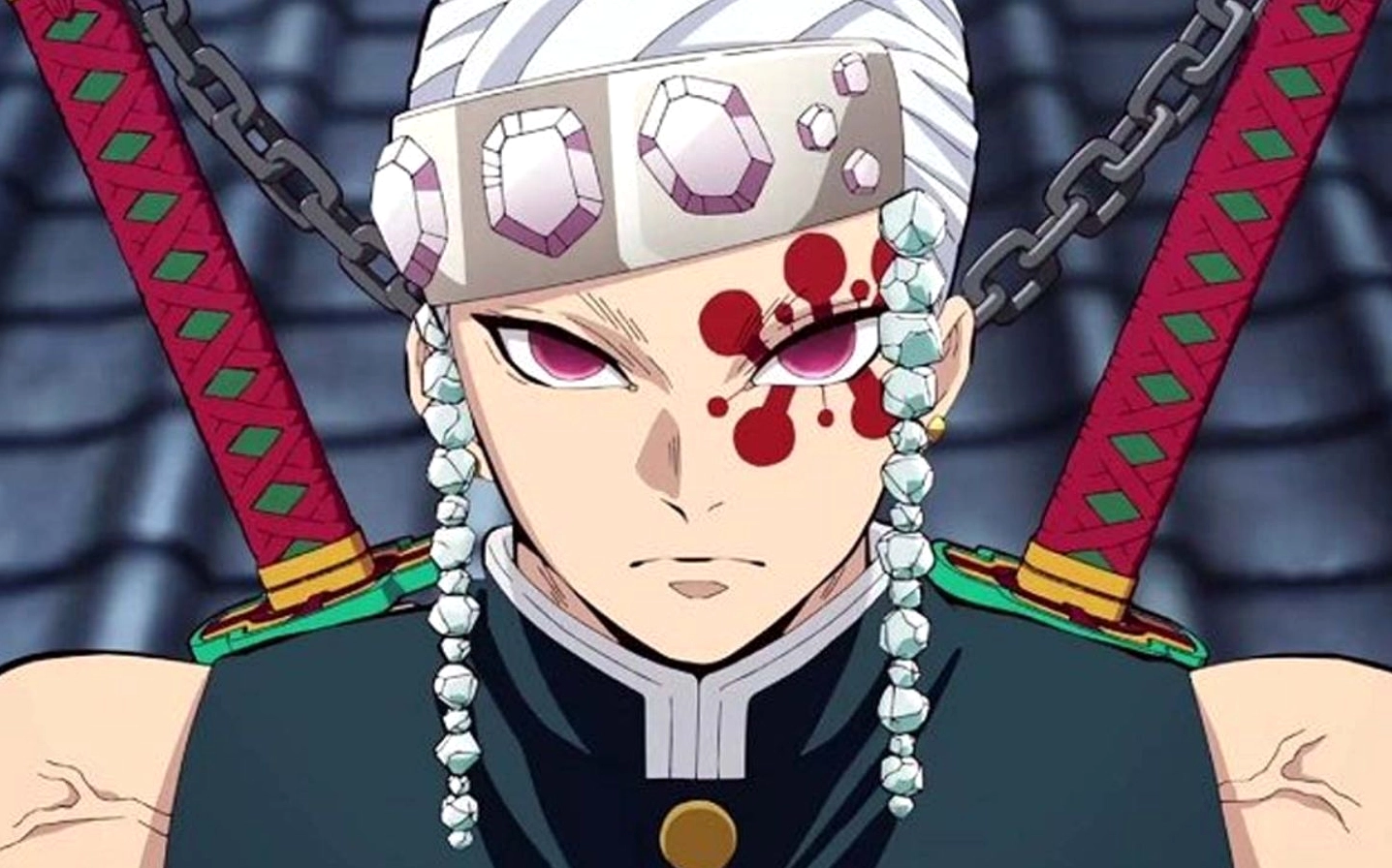 Hình nền thanh gươm diệt quỷ Âm Trụ Uzui Tengen hoành tráng